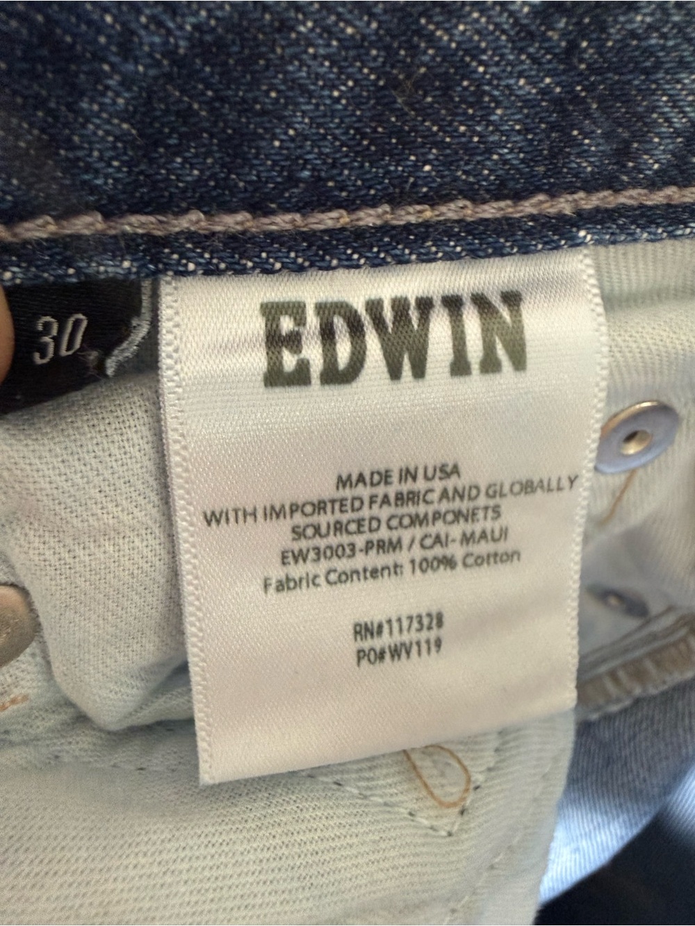 Edwin Light Blue Denim Cai Bermuda Shorts NWT Size 30 - Picture 6 of 7